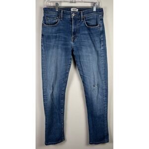 Buck Mason Mens Slim Fit Medium Wash Distressed Jeans Made in USA Size 31x29